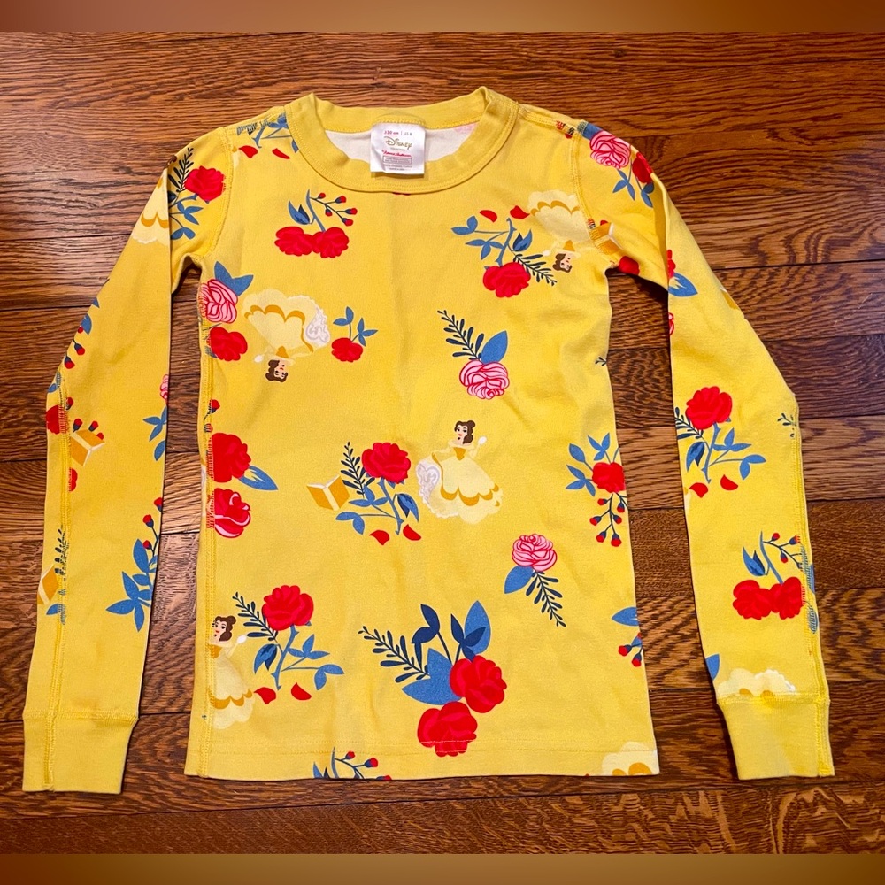 Hanna Andersson Disney Beauty & The Beast Belle Cotton Pajamas Top Size 130 cm 8